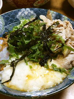 納豆ごはん(納豆・山芋・オクラ・肉)-レシピのメイン写真