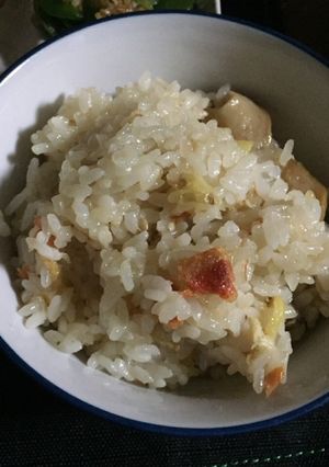 塩鮭とエリンギの炊き込みご飯-レシピのメイン写真
