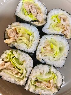 海苔巻きシリーズ!塩レモン豚レタス巻き!-レシピのメイン写真
