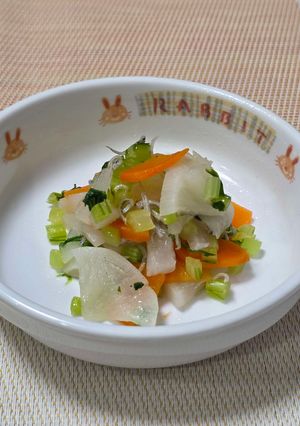 保育園給食★かぶとじゃこのサラダ-レシピのメイン写真