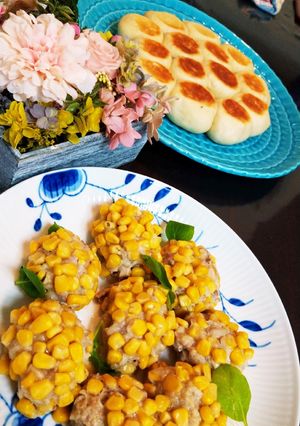 肉団子の菜の花蒸し-レシピのメイン写真