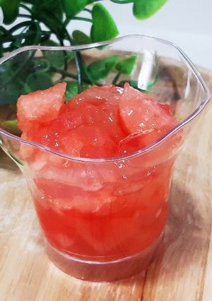 すいかのクラッシュ寒天~夏休みの思い出~-レシピのメイン写真