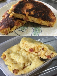 ホットケーキでお好み焼き風、蒸しパン風-レシピのメイン写真