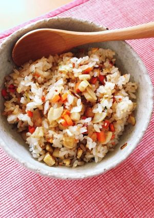 1人分レシピ：根菜チャーハン　鰹節醤油味-レシピのメイン写真