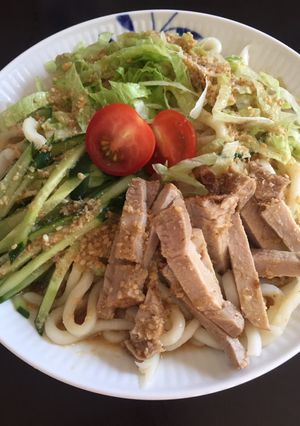 ごま味噌ダレの簡単サラダうどん-レシピのメイン写真