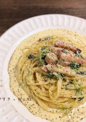 ベーコンとほうれん草のカルボナーラ-レシピのメイン写真
