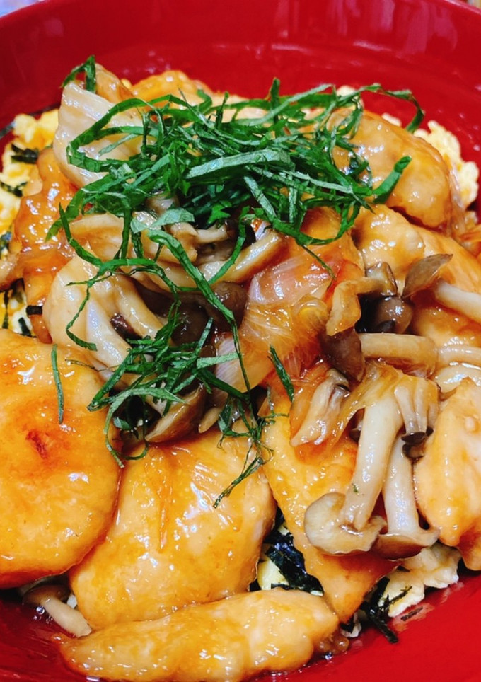 簡単！ふわっと♡鶏ささみの照りたま丼-レシピのメイン写真