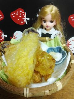 リカちゃん♡オクラの花天ぷらꕤ´▽`ꕤ-レシピのメイン写真