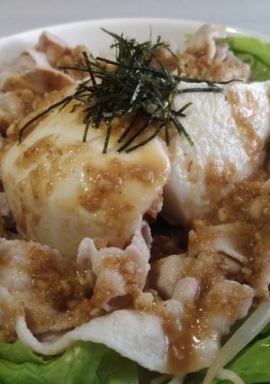 夏の一皿！寄せ豆腐と豚しゃぶのサラダ-レシピのメイン写真