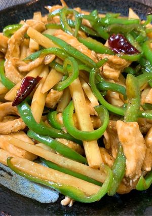 鶏むね肉とじゃがいもの青椒肉絲風-レシピのメイン写真