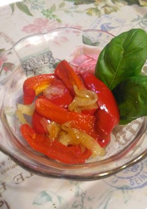 レンジで!赤ピーマンポン酢オリーブ油漬け-レシピのメイン写真