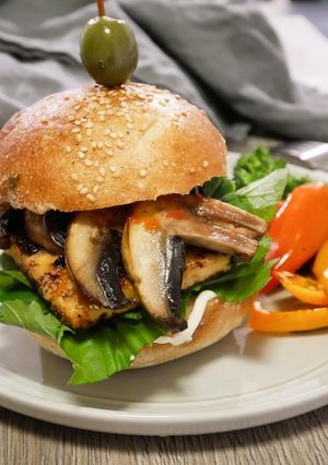 マッシュルームと豆腐のハンバーガー-レシピのメイン写真