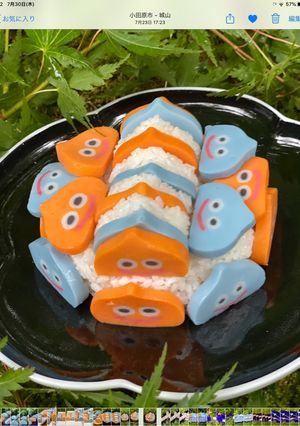 誕生日に！スライムご飯ケーキは如何？-レシピのメイン写真