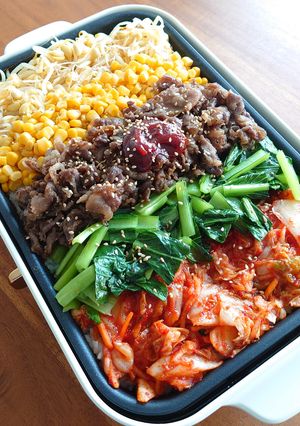 ホットプレートで簡単！石焼きビビンバ-レシピのメイン写真