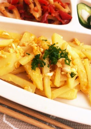 じゃがいもと卵の甘醤油炒め♡-レシピのメイン写真