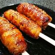 【串にさしたらお祭り気分】肉巻きおにぎり