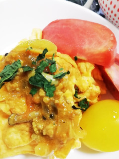 スパイスカレーオムレツ☆リメイク朝ごはん-レシピのメイン写真