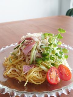 切干大根とハムのサラダで冷やし中華-レシピのメイン写真
