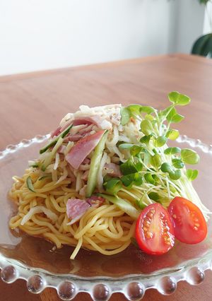 切干大根とハムのサラダで冷やし中華-レシピのメイン写真