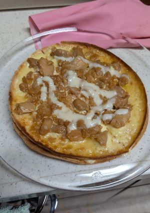 トルティーヤの皮で！照りマヨチキンピザ-レシピのメイン写真