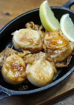 ホタテのバターわさび醤油炒め-レシピのメイン写真
