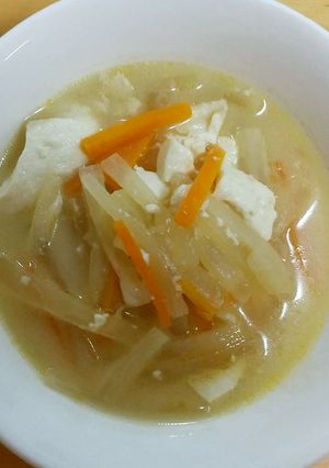 きんちゃっず☆大根人参豆腐の麦味噌仕立て-レシピのメイン写真