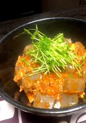 意外としみしみ！麻婆蒟蒻の作り方-レシピのメイン写真
