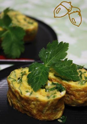 ∞∞ 三つ葉 de たまご焼き ∞∞　①-レシピのメイン写真