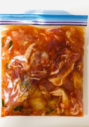 【下味冷凍】やみつき！豚キムチ-レシピのメイン写真