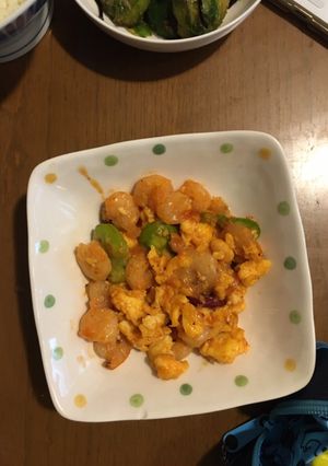 甘うま！エビたまケチャップ炒め-レシピのメイン写真