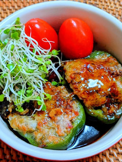 餃子の具でピーマンの肉詰め-レシピのメイン写真