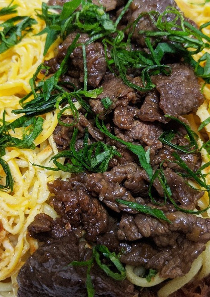 ある物で作る瓦そば風？焼きそば-レシピのメイン写真