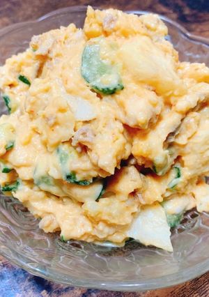 おかずになるピリ辛味噌だれ梨ポテサラ-レシピのメイン写真