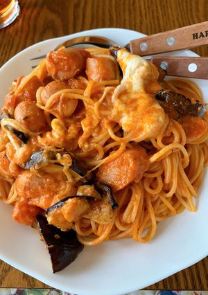 ナスとチーズのトマトパスタ-レシピのメイン写真