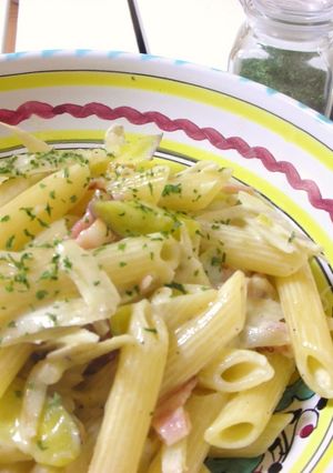 ごぼうとさつまいものクリームパスタ-レシピのメイン写真
