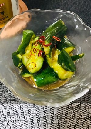 叩き胡瓜のスタミナ漬け-レシピのメイン写真