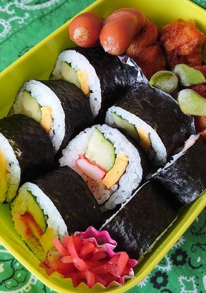 2020/8/2 サラダ巻き弁当　夫弁-レシピのメイン写真