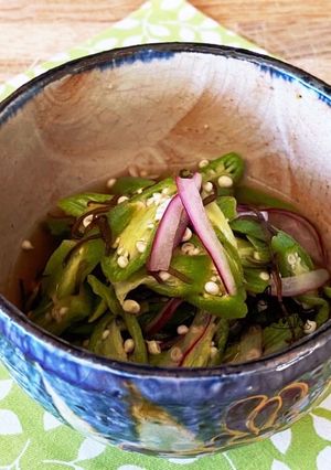 オクラと赤玉ねぎの酢の物-レシピのメイン写真