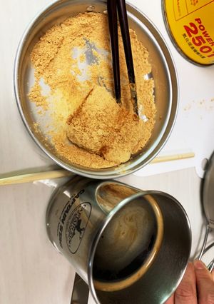 アウトドアであべかわもち-レシピのメイン写真