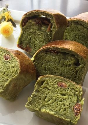 ♡抹茶イチジク・ホワイトチョコ食パン♡-レシピのメイン写真