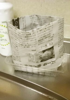 新聞紙で作る生ごみ入れ：滅茶便利でエコ！-レシピのメイン写真
