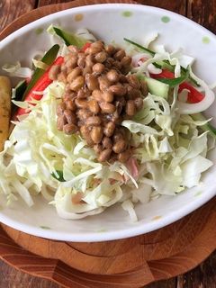 納豆さらだうどん-レシピのメイン写真