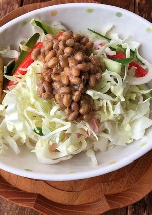 納豆さらだうどん-レシピのメイン写真