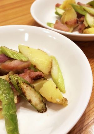 にんにく香る★アスパラベーコンじゃが炒め-レシピのメイン写真
