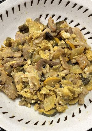 かぐら南蛮味噌の豚肉卵炒め-レシピのメイン写真