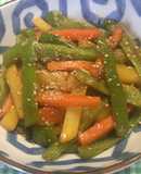 福耳唐辛子とグランドペチカの野菜きんぴら