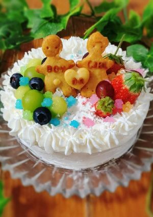 お手軽♪ジェンダーリビールアイスケーキ-レシピのメイン写真