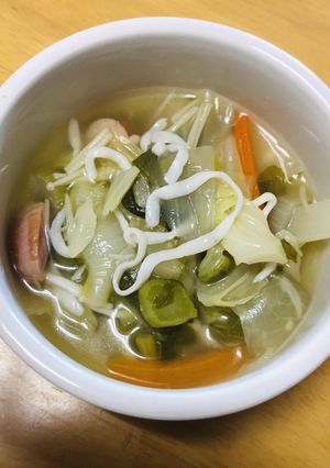 こんにゃく麺スープ-レシピのメイン写真