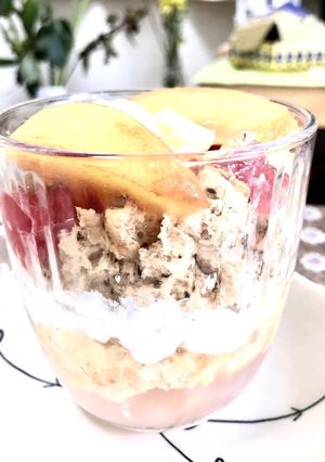 おうちで桃パフェ-レシピのメイン写真