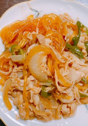ボリュームたっぷり!春雨入り野菜炒め-レシピのメイン写真